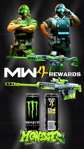 HOW TO UNLOCK ALL MONSTER ENERGY REWARDS in MODERN WARFARE 4! (FREE SKINS & WEAPON BLUEPRINTS) #mw4