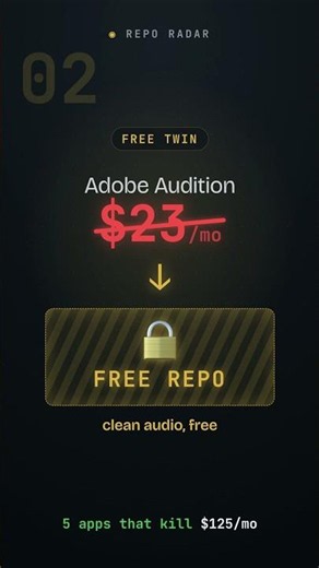 Audacity vs Adobe Audition — free audio editing #shorts