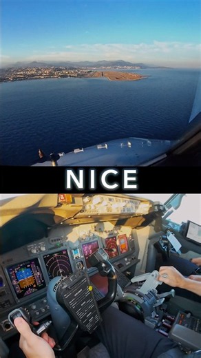 Landing in Nice 04L 🇫🇷#Nice #FrenchRiviera #Boeing737 #CockpitView #Landing #Aviation #PilotView