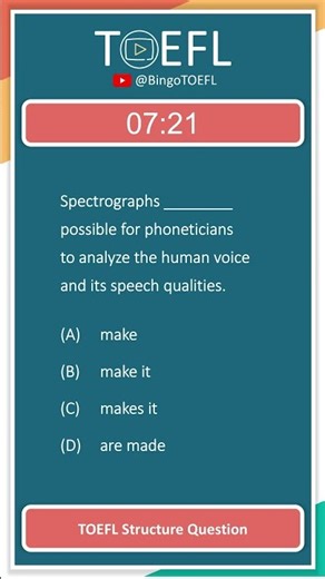 TOEFL Grammar Practice #491| Structure Questions (Verb and Direct Object)