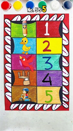 Learning Numbers with Fun Drawings! 🎨✨#kidslearning #numbers #preschool #education