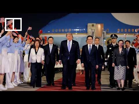 WATCH: Donald Trump arrives in Beijing