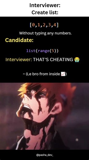 The ultimate "work smarter, not harder" Python flex! 🐍💀When the interviewer asks you to.............