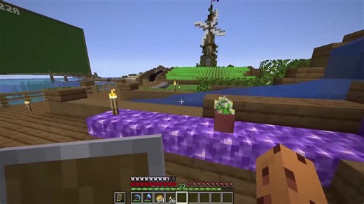 aCookieGod turns a village into a castle city in Minecraft hardcore