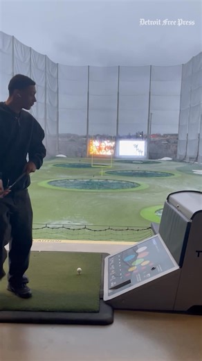 Golfers were shocked when a net at Topgolf came tumbling down during freezing weather conditions in Auburn Hills. | Detroit Free Press
