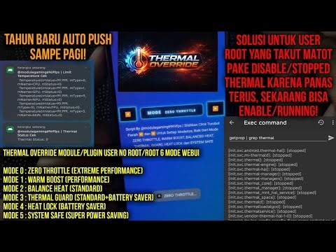 ❄️Hp Anda Limit Ketika Panas? Module/Plugin Thermal Override 🔥stopped/❄️running & 6 Mode Inject Suhu