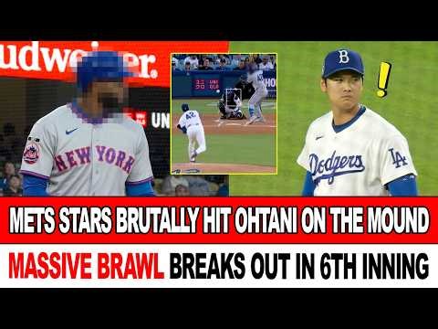 CHAOS In LA! Mets Stars Brutally Hit Ohtani On The Mound! Intense Brawl Breaks Out In 6th Inning