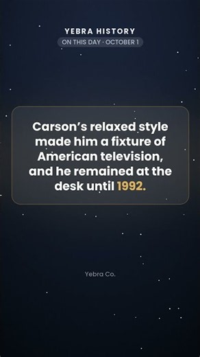 On This Day: Johnny Carson Takes the Late-Night Crown
