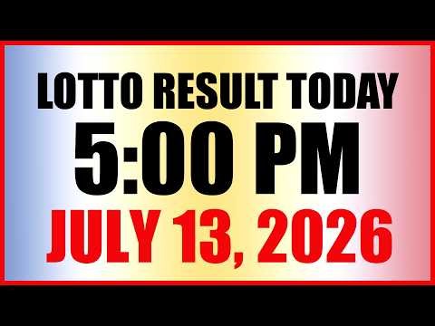 Lotto Result Today 5pm Draw July 13, 2026 Swertres EZ2 PCSO