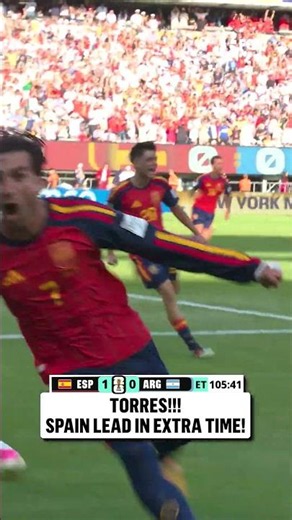 WOULD YOU BELIEVE IT?! SPAIN TAKES THE LEAD IN EXTRA TIME 🤯 Ferran Torres gives La Roja the lead!!!
