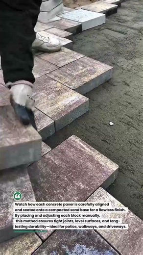 Precision Paver Placement Hack for Perfect Alignment #Construction #Paving #DIY