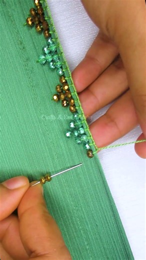 Super easy pearl border lace embroidery Part-2 #tutorial #latest #diy