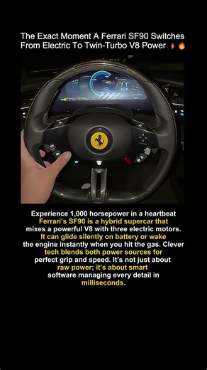 1000HP Ferrari Switching Between Electric and V8 #sf90 #ferrarisf90 #luxury