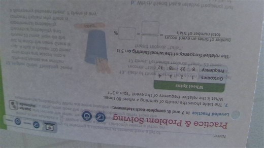 The table shows the results of spinning a wheel 80 times. What ... | Filo