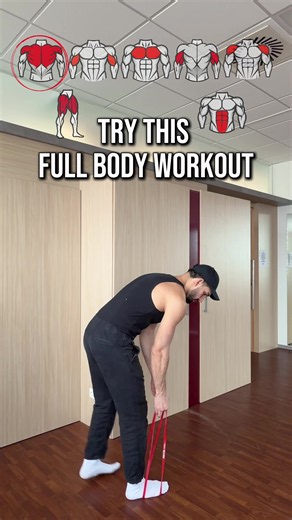 TRY THIS FULL BODY WORKOUT 💪 One resistance band. A complete full body workout. 4×10–15 reps Save this workout for later. #ad #fullbodyworkout #resistancebands #homegym