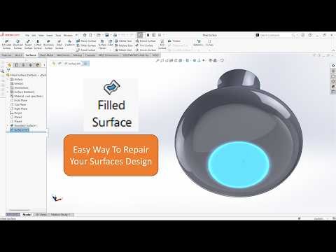 Surfaces Tutorial - Filled Surface In Solidworks