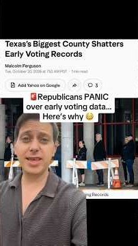 Texas Early Voting Record SHOCKS Political Observers! #TexasElection #EarlyVoting #LamontTyson