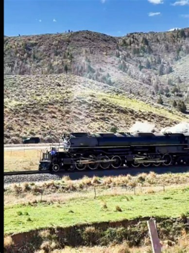 NO DIESEL. JUST STEAM. 🚂💨 Watch Union Pacific Big Boy 4014 power through Echo Canyon. Massive driving wheels, clouds of exhaust, and the unmistakable sound of one of America's legendary steam locomotives. Turn up the sound and experience steam railroading in its purest form. #BigBoy4014 #UnionPacific #SteamLocomotive #TrainTok #Railfan #EchoCanyon #SteamTrain #RailroadHistory #TrainSounds #TrainsOfTikTok #usa_tiktok #railwayvideo