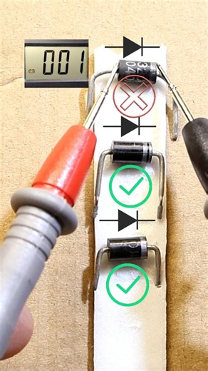 How to test a diode with a multimeter #shorts #electronics #electroniccomponents