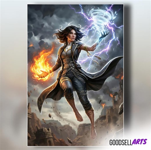 Lune Art Print, Expedition 33 Wall Art, Clair Obscur Poster, Gamer Girl Gift, Mage Elemental, Video Game Gift, E33 RPG Fan Art Print - Etsy