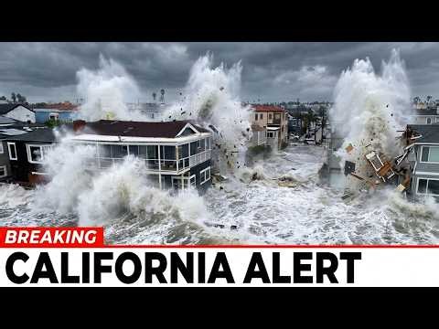 RECORD Massive Waves SMASH California Now - RED STATE OF EMERGENCY