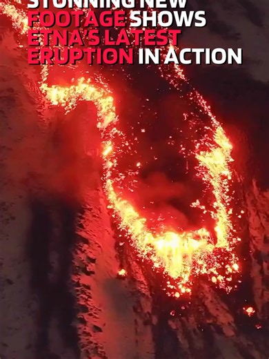 Stunning new footage has captured the latest effusive eruption of Mount Etna, currently unfolding at an altitude of around 2,000 metres within the volcano’s Valle del Bove. The lava flow has now reached approximately 1,500 metres, but authorities have confirmed that it poses no threat to any inhabited areas at this time. The dramatic images and video, captured by Emilio Messina, show glowing lava cutting through the landscape in what has become another breathtaking display from Europe’s most act
