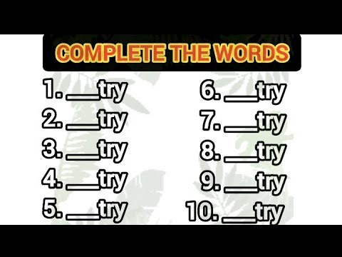 🧠 Can You Solve These? | 10 Words Ending in "TRY" | LIVE Word Puzzle