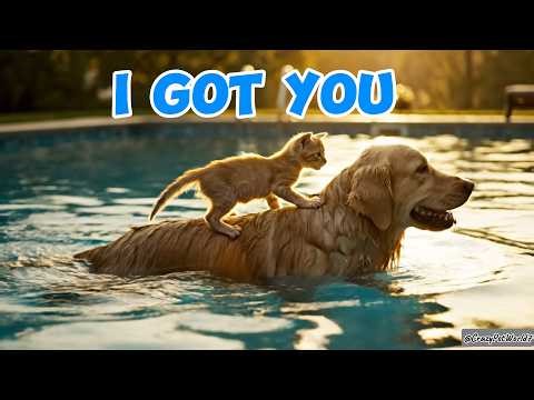 🐶🐱Hero Dog Saves Kitten in Water