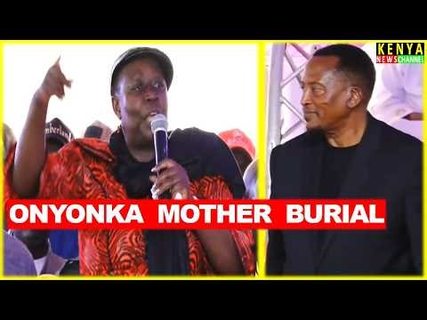 Raila sister Ruth Odinga ROARS in front of Sifuna, Matiangi & Kalonzo at Onyonka Mother burial Kisii