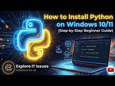 How to Install Python on Windows 10/11 (Step-by-Step Beginner Guide) #exploreitissues #networkdata