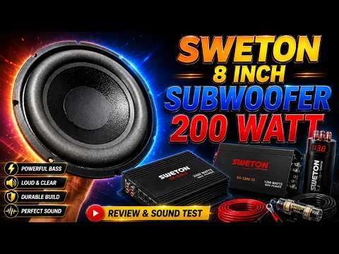 Sweton 8 Inch Subwoofer- Powerful Rich Bass - Review and Sound Test Demo