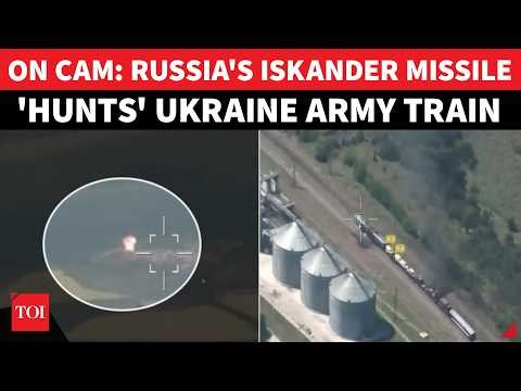 Russia 'Hunts Down' Ukraine Army Train On The Move; Iskander Missile Strike Caught On Cam