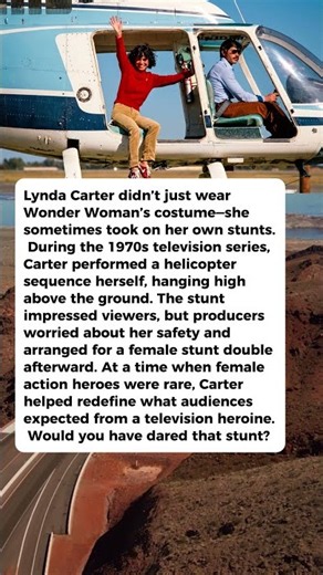 Wonder Woman’s Lynda Carter Took on a Dangerous Helicopter Stunt... #ytshorts #youtubeshorts