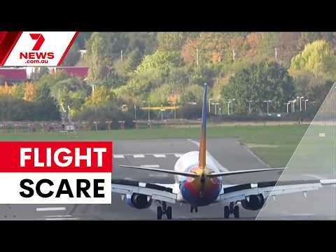Jet2 plane skids off runway in UK landing scare | 7NEWS