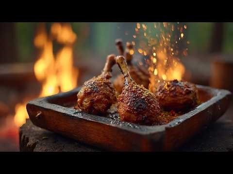 You’ll HEAR the CRUNCH! 🍗🔥 Crispy Drumsticks Over Fire