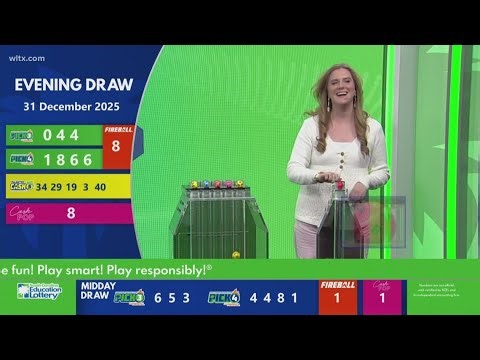 Evening SC winning lottery numbers for December 31, 2025