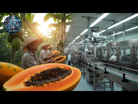 Papaya Production Line: Harvesting, Washing, Sorting & Packaging