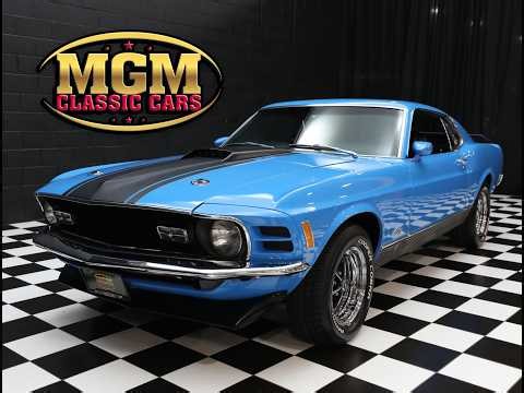 1970 Ford Mustang MACH 1 - M CODE - 351 V8 - GRABBER BLUE - For Sale