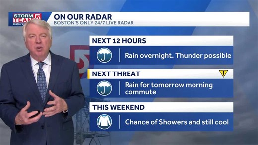 Video: Rain overnight and continuing Thursday AM