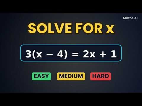 Solve for x: 6 Equations from Easy to Hard | Algebra Step by Step