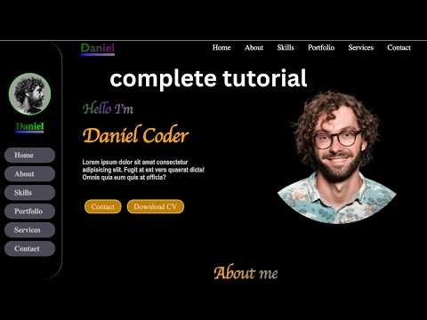 How to create Portfolio Website Using HTML and CSS Full Web Design Process STEP BY STEP GUIDE