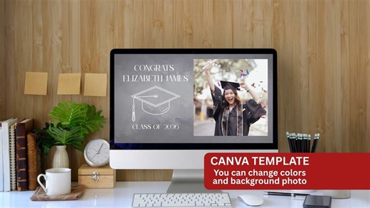 Graduation Slideshow Template, Graduation Slideshow Canva, Graduation Slide Show Templates, Graduation Video Slide Show - Etsy