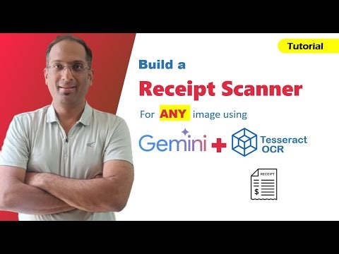 Build a fully functional Receipt Scanner with Tesseract OCR, Gemini AI and Python Tutorial