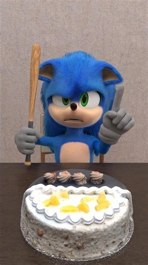 Sonic didn't want to share his Cake with Mario !