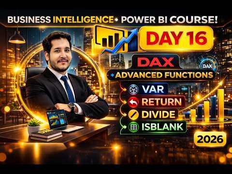 Power BI DAX Advanced Functions Explained | VAR, RETURN, DIVIDE, ISBLANK (Day 16) #powerbi #viral