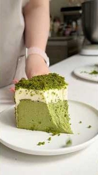 Jasmine Matcha Basque Cheesecake #dessert #cake #basque