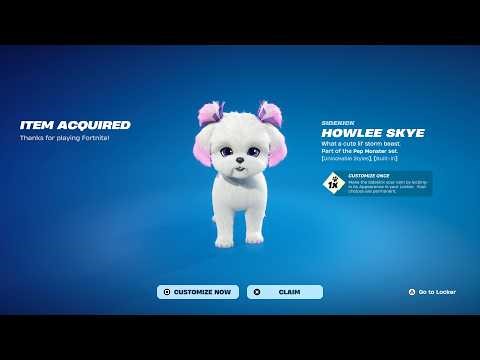 How To Get Howlee Skye Sidekick for FREE In Fortnite! (Unlocked LEGO Howlee Skye Sidekick Style)