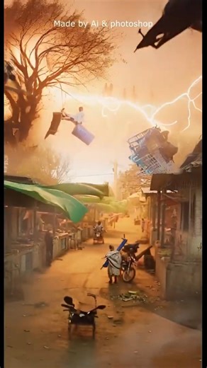 massive thunderstrom #cyclone Heavylighting Strike , #flood #toofan#cyclone #Asmrvideo