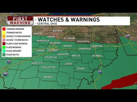 Live Radar: Showers fall on Central Ohio, flooding possible