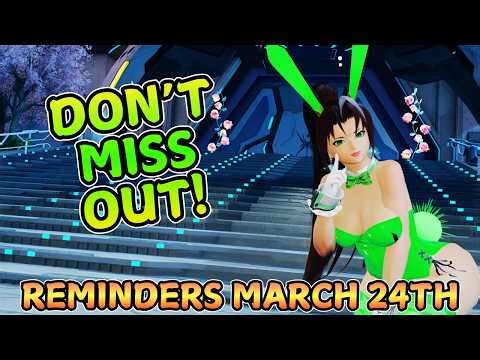 [PSO2 NGS] Don't Miss Out! | Reminders Checklist For 3-24-2026
